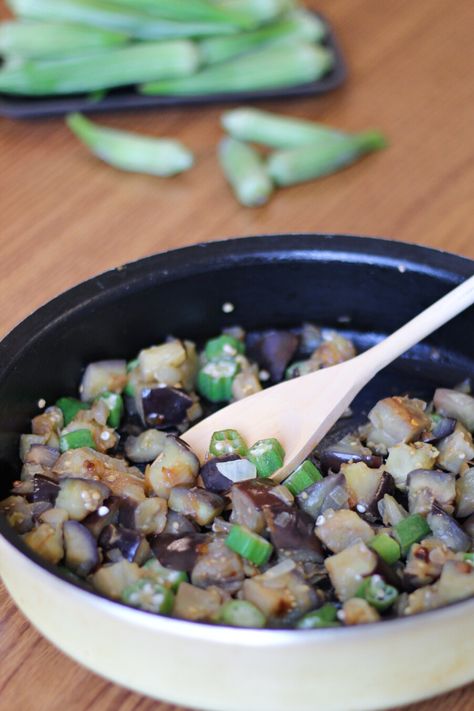 Sauteed Eggplant with Okra | UNL Food Okra And Eggplant Recipe, Sauteed Eggplant, Eggplant Recipe, Eggplant Recipes, Okra, Nutrition Information, Vitamin D, Saturated Fat, Vegetable Oil