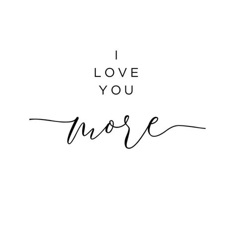 I Love You More I Love You Most wall art is a high-quality printable wall decor featuring sweet words of love displayed in a romantic handwritten font. This set of two makes a beautiful focal piece above the bed, or playful wall art to hang in a guest room. Easy to download, print and hang in your home, or give as a unique housewarming gift! NOTE: This product is an electronic file which will be emailed to you immediately after purchase; nothing will be physically shipped to you. Need a customiz More Love, I Love You Most, I Love You Design Art, I Love You Posters For Him, Love You Too, I Love You More, Love You More Sign, Love Sayings, Love You More Wall Decor