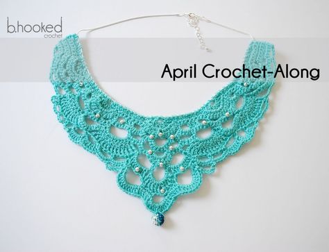 I am very impressed by all of the crochet jewelry pieces that I see online, and this one is no exception!  This beautiful chandelier necklace pattern is in fact, a video tutorial.  However, if you hav Crochet Flamingo, Chandelier Necklace, Crochet Necklace Pattern, Crochet Jewlery, Bracelet Crochet, شال كروشيه, Confection Au Crochet, Crochet Jewelry Patterns, Crochet Collar