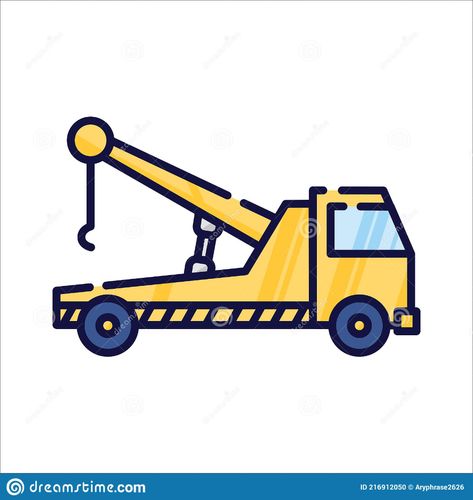 Illustration Of The Tow Truck Stock Vector - Illustration of view, attention: 216912050 Tow Truck Drawing, Truck Illustration, Truck Drawing, Towing Vehicle, Milestone Cards, Tow Truck, Wooden Toy Car, Stock Vector, Vector Illustration