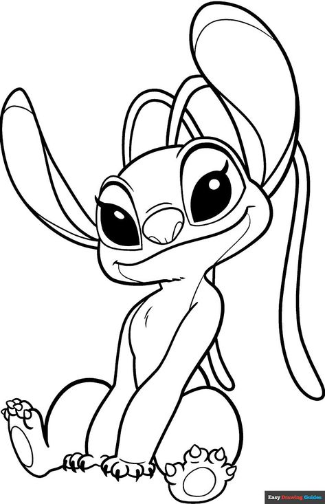 Free, printable Angel from Lilo and Stitch coloring page for kids. Print it out or color it online. https://easydrawingguides.com/coloring-pages/angel-from-lilo-and-stitch/ Stitch And Angel Drawing Coloring Pages, Lilos Doll Drawing, Stitch And Angel Coloring Pages Free Printable, Stitch Disney Coloring Page, Stitch Coloring Sheets, How To Draw Stitch, Toothless Coloring Pages, Stitch And Angel Coloring Pages, Stitch And Angel Drawing