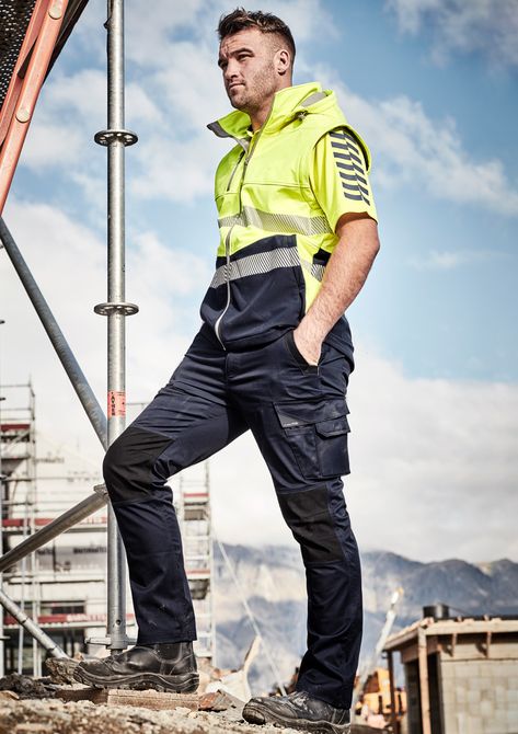 Mens Streetworx Tough Pant Construction Uniform, Fabric Mobile, Construction Shirt, Construction Outfit, F Men, Cat Excavator, Polo Vest, Safety Clothing, Men In Uniform