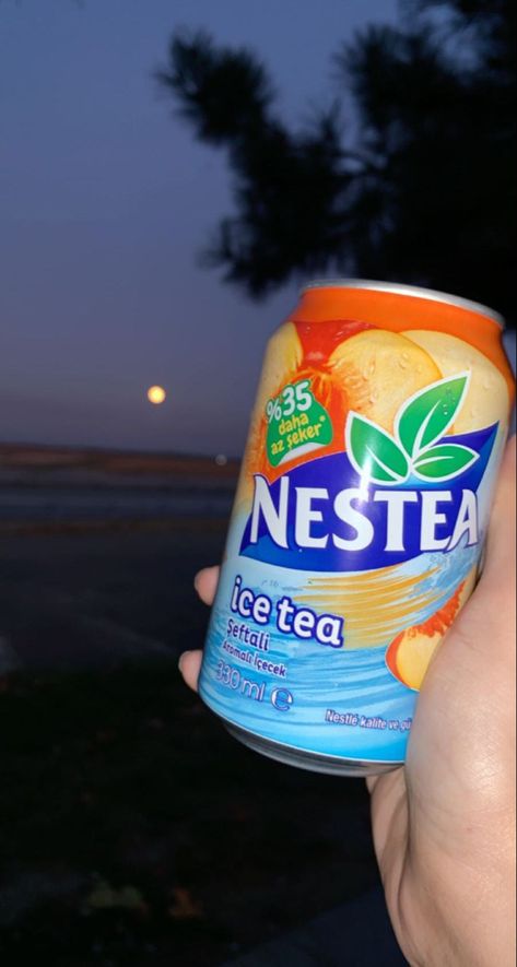 #moon #drink #vibes Nestea Iced Tea Aesthetic, Nestea Iced Tea, Moon Drink, Talking To The Moon, Fanta Can, Feeling Hungry, Ice Tea, To The Moon, Iced Tea