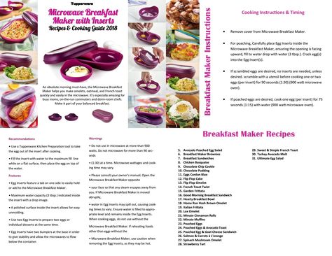 Breakfast Maker Recipes, Micropro Grill Recipes, Tupperware Breakfast Maker Recipe, Tupperware Logo, Tupperware Pressure Cooker, Microwave Breakfast, Tupperware Party, Tupperware Products, Tupperware Consultant