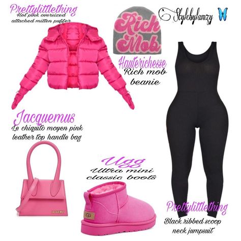 Barbie Outfit Ideas For Women Casual, Pink Black Outfit, 2023 Pink, Teen Swag Outfits, Cute Birthday Outfits, Fasion Outfits, Cute Lazy Day Outfits, Swag Outfits For Girls, Pink Panther