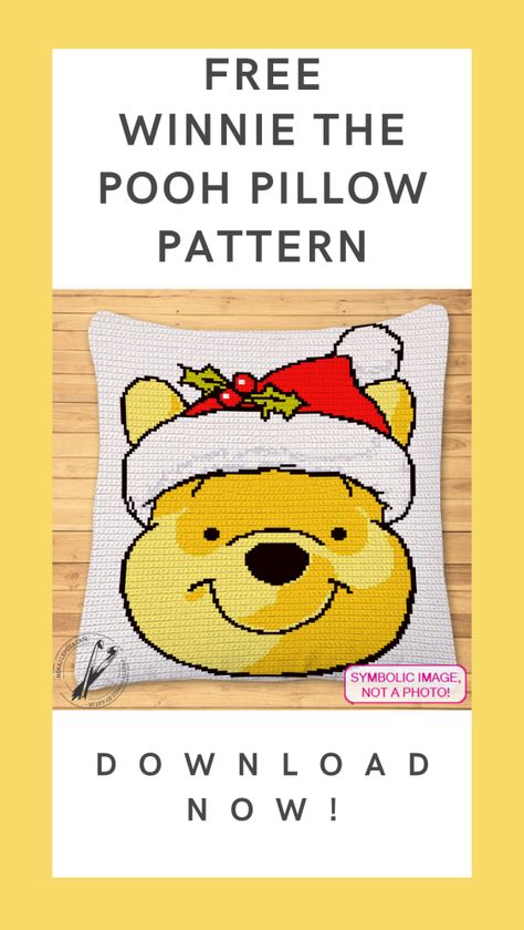 14 Free Winnie The Pooh Crochet Patterns | Winnie The Pooh C2c Crochet Blanket, Winnie The Pooh Crochet Patterns Free, Winnie The Pooh Crafts, Christmas Crochet Pillow, Disney Crafts For Adults, Winnie The Pooh Crochet, Crochet Blanket Round, Pooh Crochet, Thanksgiving Crochet Patterns