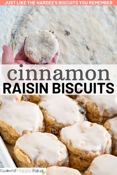 Hardees Biscuit Recipe, Cinnamon Raisin Biscuits, Raisin Biscuits, Restaurant Foods, Frozen Biscuits, Cinnamon Breakfast, Cinnamon Raisin Bread, Biscuit Recipes, Air Fried Food