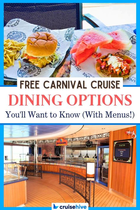 See what Carnival cruise dining is free and included in the cruise price. Find out what ships the venues are on and menus. via @cruisehive Carnival Cruise With Kids, Carnival Elation Cruise, Carnival Elation, Carnival Cruise Tips, Cruising Tips, Carnival Spirit, Cruise Secrets, Top Cruise, Cruise Food