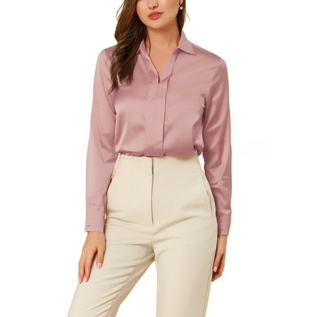 This seriously chic long-sleeved shirt is the perfect way to elegantly elevate any outfit. In a red smooth fabric, this can be styled up or down whatever the occasion. Just tuck the front into black or white pants for an office day. Occaion: Wear to Work, Business, Meeting. Please check your measurements to make sure the item fits before ordering. The model is wearing in size XS. (Height: 5'9", Chest: 33 inches, Waist: 24 inches, Hip: 35.4 inches, Shoulder: 15.75 inches, Weight: 125.2 lbs ) Measurement (in inches) Size----------Chest Girth----------Shoulder Width----------Total Length XS----------------37 3/4---------------14 5/8--------------25 5/8 S------------------39 3/4---------------15 1/8--------------26 1/8 M-----------------41 3/4---------------15 5/8--------------26 3/4 L-------- Tie Neck Shirt, Wardrobe Classic, Puff Long Sleeves, Elegant Blouses, Vetements T Shirt, Satin Shirt, Simple Shirts, Business Meeting, Satin Blouse