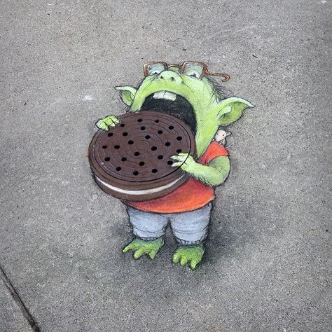 David Zinn, Pavement Art, Toledo Museum Of Art, Street Art Utopia, Ephemeral Art, Sidewalk Chalk Art, Sidewalk Art, Urban Street Art, 3d Street Art