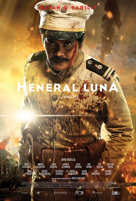 Jerrold Tarog's Heneral Luna (2015) Heneral Luna, Paulo Avelino, Pinoy Movies, Historical Movies, Watch Movie, 2015 Movies, Action Film, Watch Tv Shows, Tv Shows Online