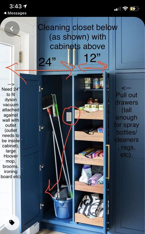 Broom Cabinet, Pantry Storage Ideas, Pantry Renovation, Laundry Room Ideas Small Space, Utility Closet, Dream Laundry Room, Mudroom Laundry Room, Laundry Room Layouts, Laundry Room Renovation