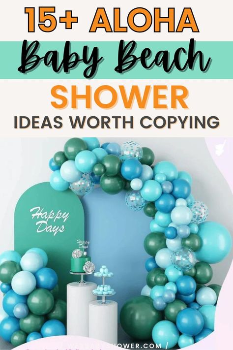 Dive into our collection of 15+ Aloha Beach Baby Shower Ideas and create the perfect celebration for the future little beach bum in your life! From tropical treats to sandy decor, this guide has everything you need for a truly unforgettable day! Beach Themed Baby Shower Ideas, Aloha Baby Shower Ideas, Beach Baby Shower Ideas, Beach Theme Baby Shower Ideas, Beach Baby Shower Theme, Hawaiian Baby Shower, Hawaiian Baby Showers, Beach Baby Showers, Online Baby Shower