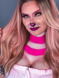 Makeup Business Names, Crazy Halloween Makeup, Cheshire Cat Makeup, Pun Costumes, Leopard Makeup, Halloween Beauty, Halloween Makeup Tutorial, Unique Makeup, Scary Makeup