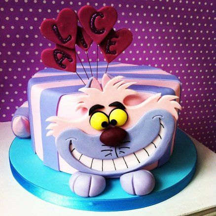 Cheshire Cat Birthday Cake, Cheshire Cat Cake, Mad Hatter Cake, Alice In Wonderland Cake, Birthday Cake For Cat, Wonderland Cake, Alice In Wonderland Tea Party Birthday, Alice In Wonderland Cakes, Alice Tea Party