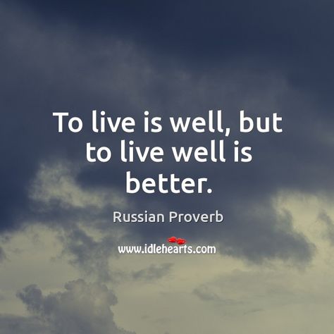 To live is well, but to live well is better. - Russian adage Proverbs English, Russian Proverb, Wise Proverbs, African Quotes, Afternoon Quotes, Business Inspiration Quotes, Best Quotes Ever, Journey Quotes, Proverbs Quotes