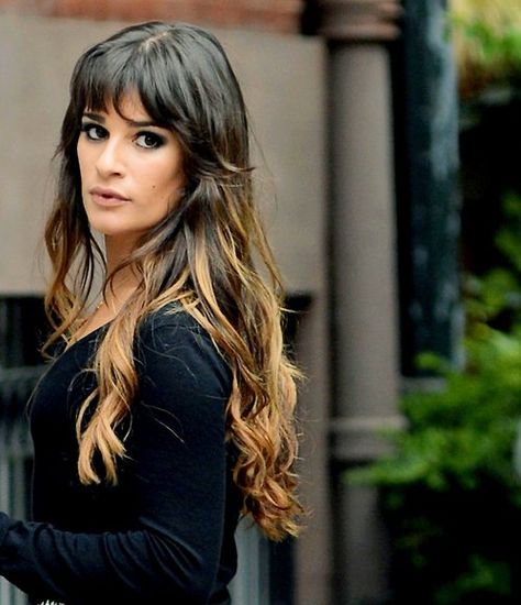 Gorgeous ombré hair, Lea Michele / Rachel Glee Season 4 Lea Michele Hair, Leah Michelle, Short Ombre Hair, Ombré Hair, Super Hair, How To Style Bangs, Hair Solutions, Lea Michele, Hair Long