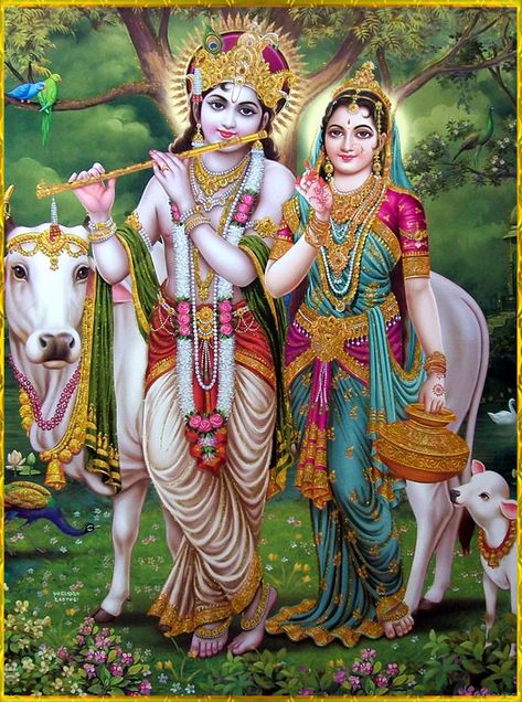 RADHA KRISHNA Artist: Yogendra Rastogi God And Goddess, Krishna Hindu, Shree Krishna Wallpapers, Lord Krishna Hd Wallpaper, Baby Krishna, Radha Krishna Wallpaper, Lord Vishnu Wallpapers, Indian Painting, Shiva Lord Wallpapers