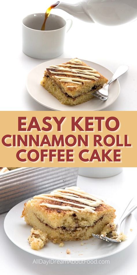 Keto Coffee Cake, Low Carb Fast Food, Low Carb Granola, Keto Cinnamon, Cinnamon Coffee Cake, Low Carb Cake, Low Carb Muffins, Postre Keto, Keto Coffee