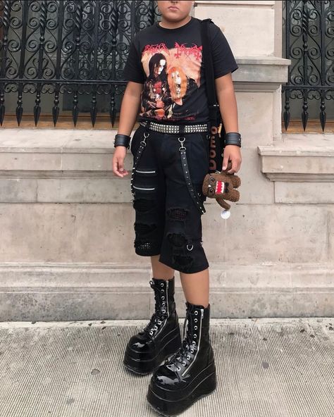 If serving looks was a full time job @batgotik is working overtime in #Demonia Bear-265 💅⛓️🖤🧸🕺🏻. Available in shinny and matte vegan leather in US women’s 6-12 @ DemoniaCult.com 🖤💀 📸: @batgotik •••••••••••••••••• #DemoniaCult #ShowYourDemonia #ShoeGameStrong #Since1999 ⛓️ ⛓️ ⛓️ ⛓️ ⛓️ ⛓️ ⛓️ ⛓️ #demoniashoes #demoniaboots #overthekneeboots #veganleather #fauxleather #goth #gothgoth #gothstyle #gothgirl #gothfashion #gothshoes #gothboots #fakeleather #goth #punk #deathrock #grunge #90svibes #9... Goth Crocs Outfit, Demonia Creepers Outfit, Demonia Boots Outfit, Demonia Creepers, Creepers Outfit, Crocs Outfit, Demonia Boots, Goth Boots, Goth Shoes