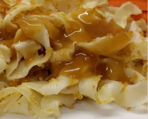 Pennsylvania Dutch Bridled Noodles Bridled Noodles, Pennsylvania Dutch Recipes, Pasta Sides, Beef Gravy, Buttered Noodles, Potato Recipes Side Dishes, Amish Recipes, Dutch Recipes, Pennsylvania Dutch