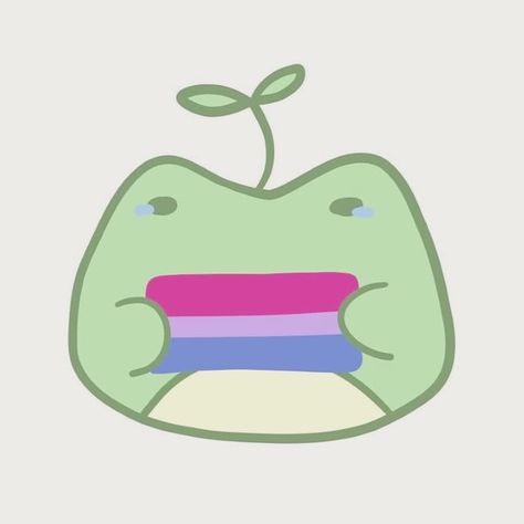 A Frog, Green, Pink, Blue