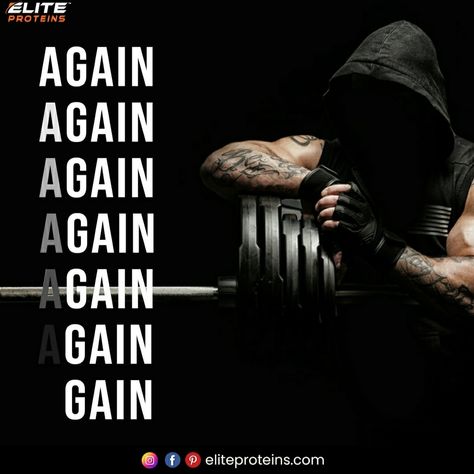 Again Again Again Again Again Gain Gain..!!!!! #eliteproteins #healthandwellnessjourney #supplements #gymmotivation #fullworkout #instgram #instagood #backworkout #viral #wheyprotein #mensnutrition #womennutrition #proteinsupplements #bodybuildingmotivations #fitfamindia #bodybuildingindia #fitnessforlife #trustedsupplements #fitfood #sports #sportsnutrition #fitnessfuel #fitfamindia #photooftheday #motivationalpost Again Again Gain, Healthy Stroganoff, Women Nutrition, Motivational Posts, Protein Supplements, Back Workout, Sports Nutrition, Gym Motivation, Weight Gain