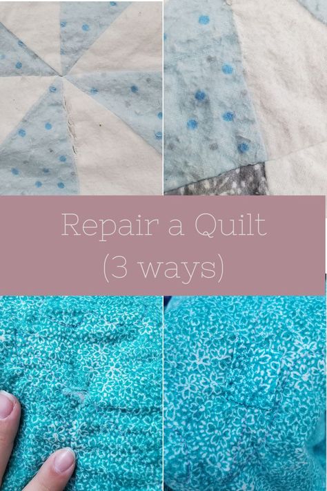 Quilt Easy, Sewing Machine Basics, Quilt Square Patterns, Quilt Care, Small Blankets, Old Quilts, Diy Quilt, Diy Repair, Quilt Stitching