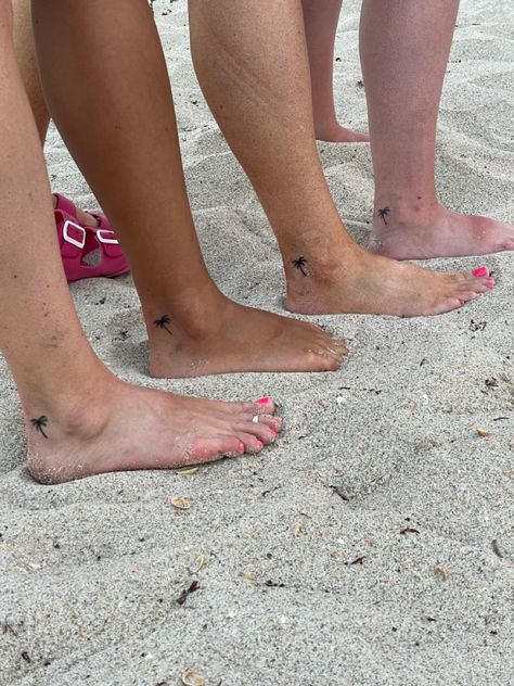 Vacation Matching Tattoos, Matching Ankle Tattoos Sisters, Matching Vacation Tattoos, Matching Holiday Tattoos, Flip Flop Tattoo, Matching Tats, Thailand Tattoo, Tree Tattoos, Matching Sister Tattoos