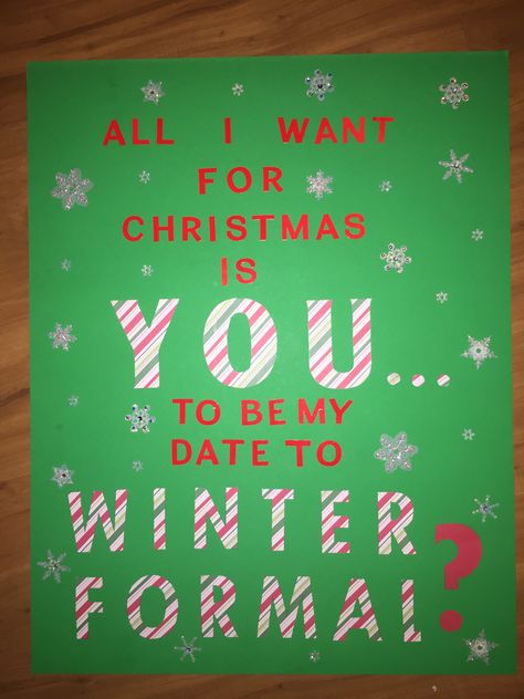 Snowball Dance Signs, Winter Ball Sign Ideas, Winter Formal Ideas Asking, Christmas Dance Proposal Ideas, How To Ask A Guy To Winter Formal, Football Winter Formal Proposals, Christmas Dance Asking Ideas, Winter Hoco Proposals, Winter Formal Proposals Ideas