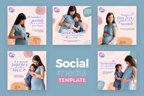 Instagram posts collection with pregnant... | Free Psd #Freepik #freepsd Mother's Day Background, About Instagram, Motherhood Journey, Pregnant Couple, Close Up Portraits, Pregnancy Stages, Designer Maternity, Pregnant Woman, Pregnant Belly