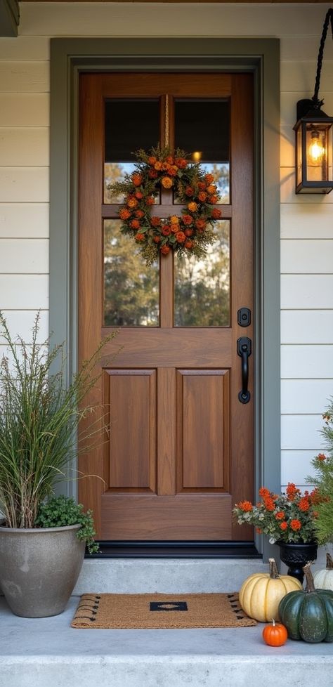 Transform your entryway this autumn with these 10 creative fall decor ideas! From vibrant wreaths to charming pumpkins, discover how to welcome the season in style. Get inspired to make your front door the talk of the neighborhood! Click to explore all the cozy details!  #FallDecor #HomeDecorId Fall Decor Ideas, Seasonal Home Decor, The Talk, The Neighborhood, Changing Seasons, Pumpkins, Fall Decor, Get Inspired, Front Door