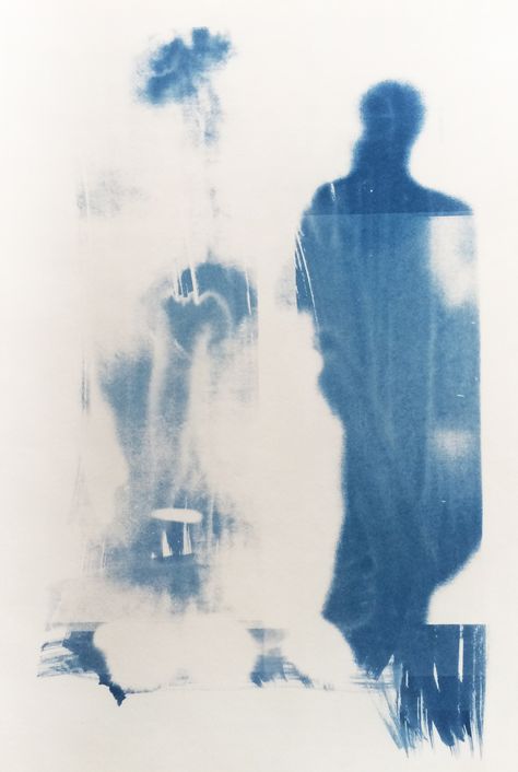 Odile Lueken / Cyanotypie, Cyanotype The Wall, Wall, Blue