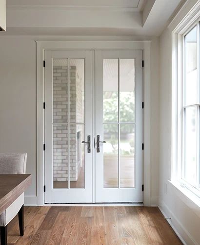 French Storm Door, Pella French Doors, Double Storm Doors For Front Door, Front Door Storm Door, Double Storm Doors, Pella Doors, Entry Door Replacement, Historic Farmhouse, Pella Windows