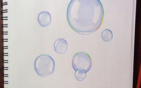 How To Draw Bubbles Easy: 10 Amazing and Easy Tutorials! Bubble Colored Pencil, How To Draw Bubbles, Underwater Drawing, How To Make Bubbles, Bubble Drawing, Cupcake Drawing, Colored Pencil Tutorial, Bubble Painting, Speed Drawing