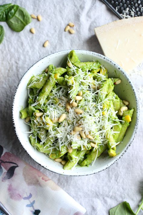 Avocado Spinach Pasta, Avocado Recipes Pasta, Pasta Spinach, Spinach Avocado, Avocado Dessert, Pastas Recipes, Avocado Pasta, Baby Foods, Keto Pancakes