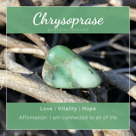 Chyroprase Crystal, Crysophrase Crystal, Chrysoprase Crystal Meaning, Crystal Facts, Crystal Affirmations, Charging Crystals, Stone Meanings, Growth Spiritual, About Crystals