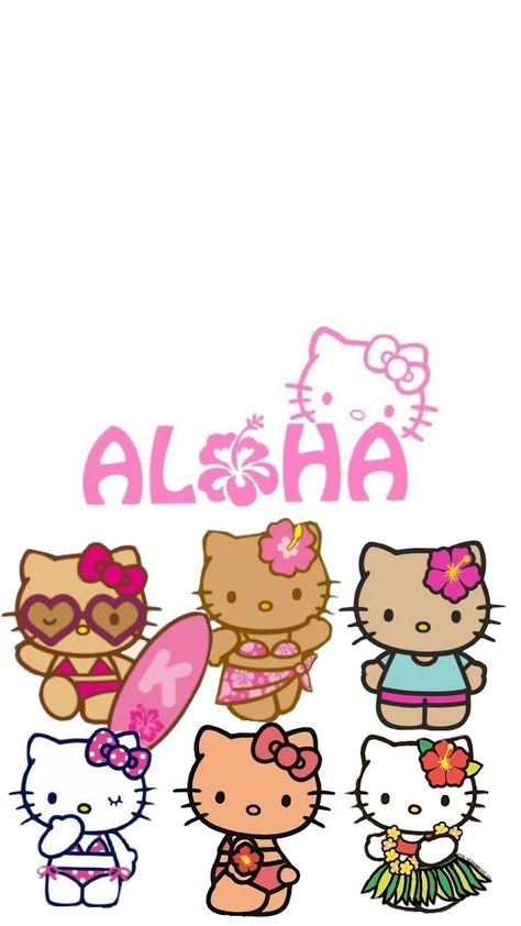 Hallo kitty characters Aloha Hello Kitty, Aloha Wallpaper, Philippines, Hello Kitty, Kitty