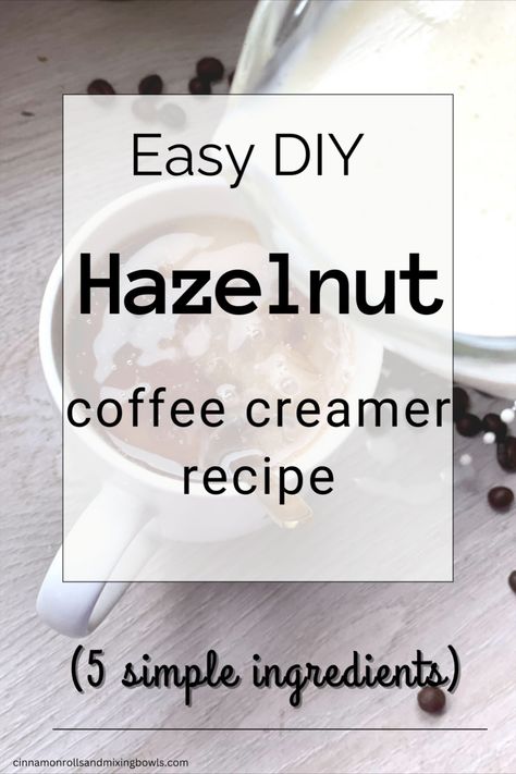 This easy recipe is perfect for anyone looking to use a healthier choice that is not laden with heavy chemicals. Creamy, tasty and healvenly, this homemade hazelnut coffee creamer can be your new go-to for any occasion! How To Make Hazelnut Coffee Creamer, Hazelnut Creamer Recipe, Hazelnut Coffee Creamer Recipe, Homemade Hazelnut Coffee Creamer, Diy Creamer, Recipes Using Coconut Milk, Hazelnut Fudge, Hazelnut Cappuccino, Hazelnut Coffee Creamer