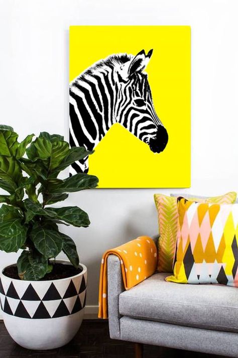 Zebra Drawing, Zebra Painting, Zebra Canvas, Zebra Art, Neon Colours, Focal Wall, Paint Nite, Dark Walls, Painting Art Projects