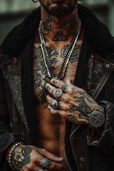 Hand Tattoos Man, Fully Tattooed Man, Rugged Handsome Men, Hand And Finger Tattoos, Lost Souls, Male Hands, Unique Things, Finger Tattoos, Shoulder Tattoo