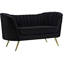 Check this out at Amazon Contemporary Loveseat, Bean Bag Living Room, Square Sofa, Velvet Loveseat, Velvet Accent Chair, Crib Sets, Meridian Furniture, Sofa Online, Living Room Collections