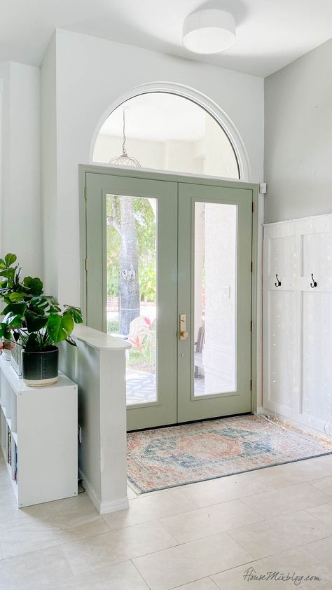 Painting doors my favorite sage – House Mix Sage Doors Interior, Sage Interior Doors, Sage Green Interior Doors, Sage Green Door Interior, Sage Green House Decor, Sage Green Doors Exterior, Green Doors Interior, Sage Front Door, Green Interior Doors