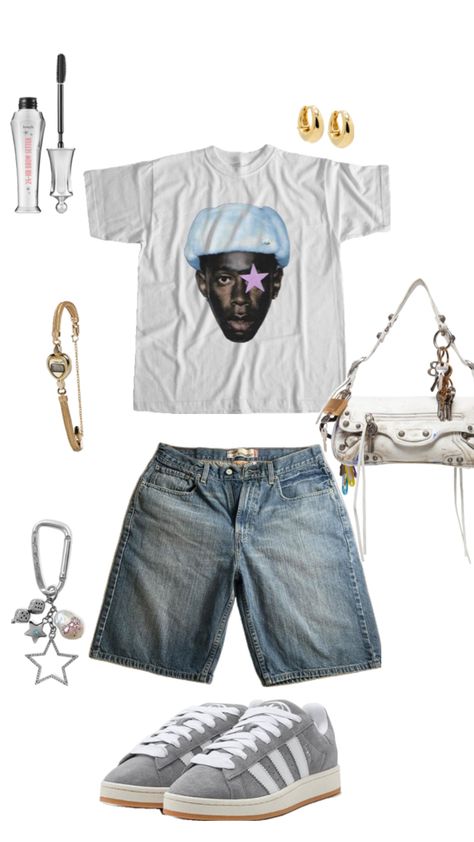 streetwear Tyler The Creator Outfits, Street Style Outfits Casual, Clothing Y2k, Mode Zara, Pretty Aesthetic, Outfits Vintage, Stylish Summer Outfits, Outfit Inspo Casual, Aesthetic Picture