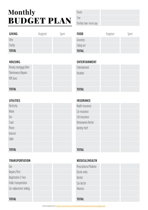 Two pages monthly budget planner template with classical design and many useful features.  Sections available in this template:  #householdbudgetplanner #savingmoney #printablebudgetplanner #A5 #planner Budget Planning Printables, Bullet Journal Calendrier, Financial Budget Planner, Monthly Budget Planning, Budget List, Budget Planner Free, Weekly Budget Planner, Budget Help, Budget Plan