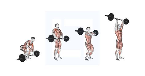 Kettlebell Clean, Shoulder Workouts, Full Body Workout Routine, Barbell Workout, Quad Exercises, Clean And Press, Shoulder Workout, Muscle Groups, Kettlebell