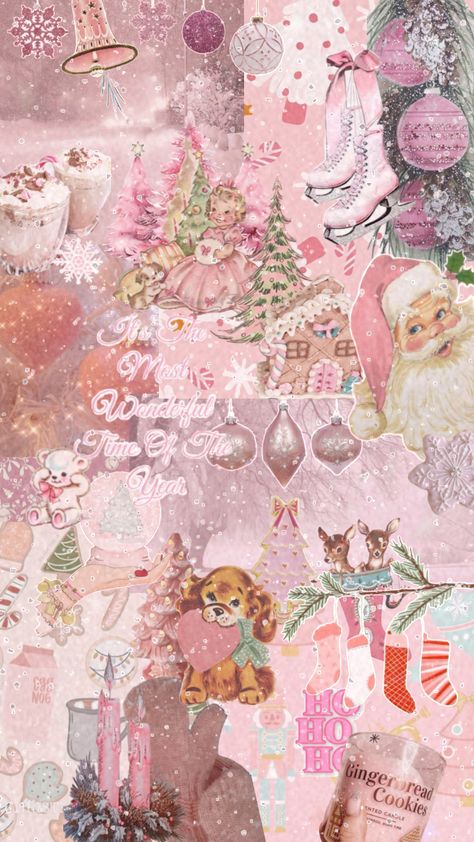 I’m a traditional christmas girly but this is so cute Pink Christmas Iphone Wallpaper, Pink Christmas Background, Cute Shuffles, Christmas Screen Savers, Christmas Lockscreen, Holiday Iphone Wallpaper, Cute Home Screen Wallpaper, Backgrounds Girly, Merry Christmas Wallpaper