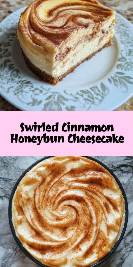 Swirled Cinnamon Honeybun Cheesecake | Indulge in this creamy cheesecake that blends the flavors of cinnamon rolls and honeybuns. Perfect for any occasion! Discover the recipe now! Chocolate Swirl Cheesecake, Roll Cheesecake, Cinnamon Roll Cheesecake, Pecan Cheesecake, Cinnamon Swirl, Vanilla Wafers, Creamy Cheesecake, Graham Cracker Crust, Graham Cracker Crumbs