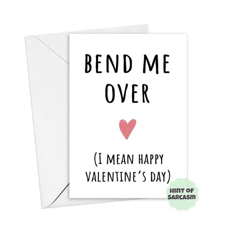 A5 Bend Me Over Funny Valentines Day Card: Boyfriend Card | Husband Card | Valentines Day | Cheeky | Girlfriend | Wife card Joke Valentine Cards, Inappropriate Valentines Cards For Him, Valentines Card Design Ideas, Valentine Card Boyfriend, Spicy Valentines Day Card, Funny Valentine’s Day Cards, Valentines Card Ideas For Friends, Valentines Day Greetings For Friends, Dirty Valentines Cards