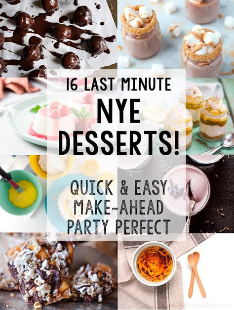 Nye Desserts, Desserts Quick, New Years Eve Dessert, Holiday Recipies, New Year's Eve Appetizers, New Year's Desserts, New Years Eve Food, Cocktail Ideas, Festive Food